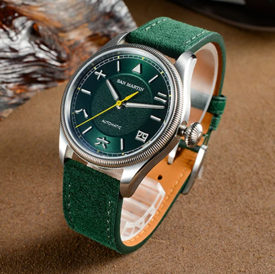 Leather Strap Quick Release - San Martin Men Automatic Watch 39.5mm