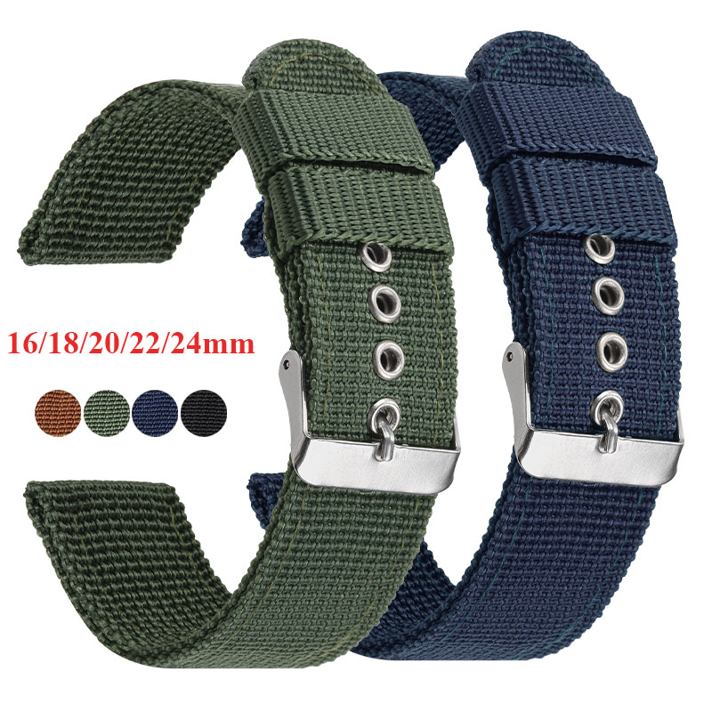 Nato Strap Nylon - Nylon Watch Strap Brown Green Black
