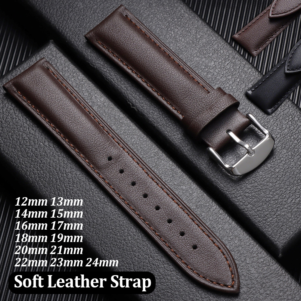 Suede Strap Watch - Bracelet 12/13/14/15/16/17/18/19/20/21/22/23/24mm Soft Leather Watch Strap