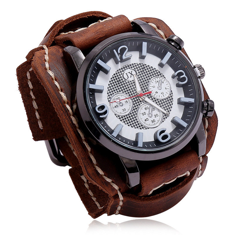 Leather Watch Band Men - New Retro Mens Watches Genuine Leather