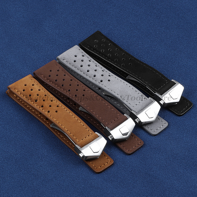 Suede Strap Watch - Genuine Cow Leather Watch Strap for
