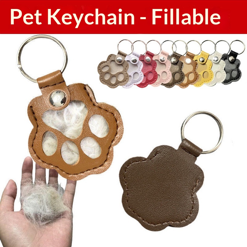 Leather Strap Quick Release - Dog Hair Collector Keychain Leather Pet