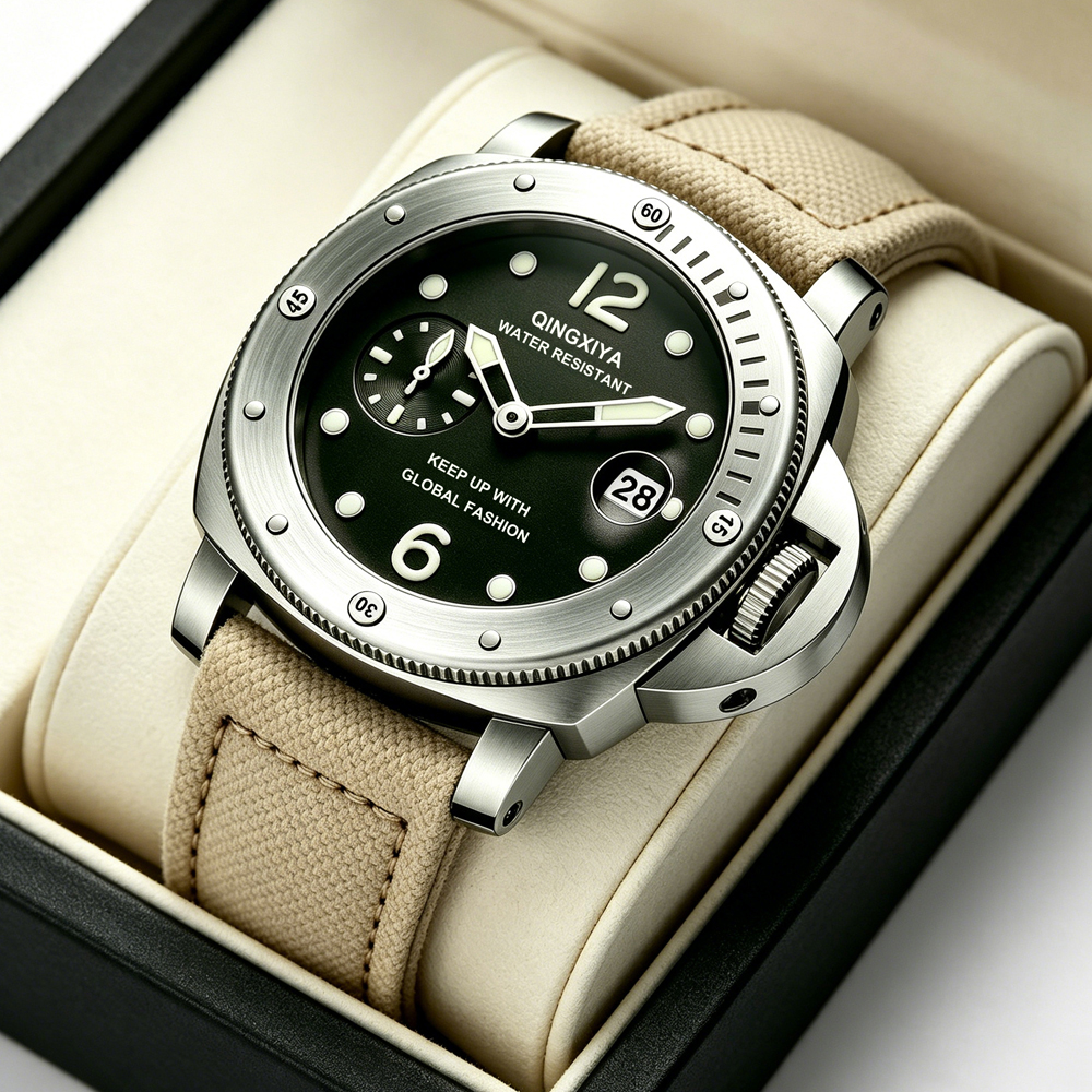Canvas Strap Watch - QINGXIYA Sports Canvas Strap Mens Quartz