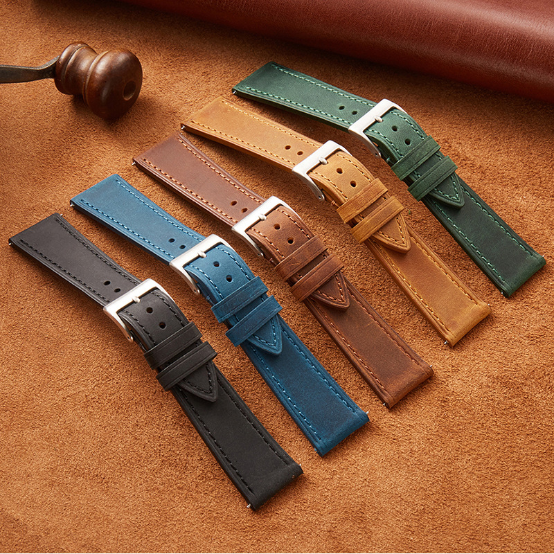 Suede Strap Watch - Vintage Watch Strap Quick Release 18mm