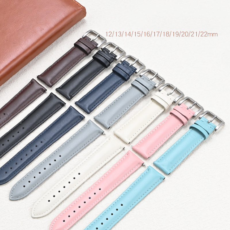 Leather Strap Quick Release - Genuine Leather Strap Band 12/13/14/15/16/17/18/19/20/21/22mm Men