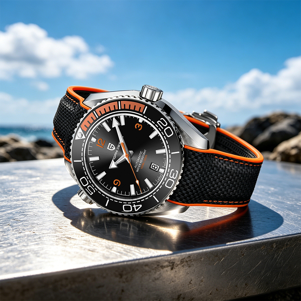 Rubber Strap Diver - PAGANI DESIGN Diving Watch 100M Waterproof