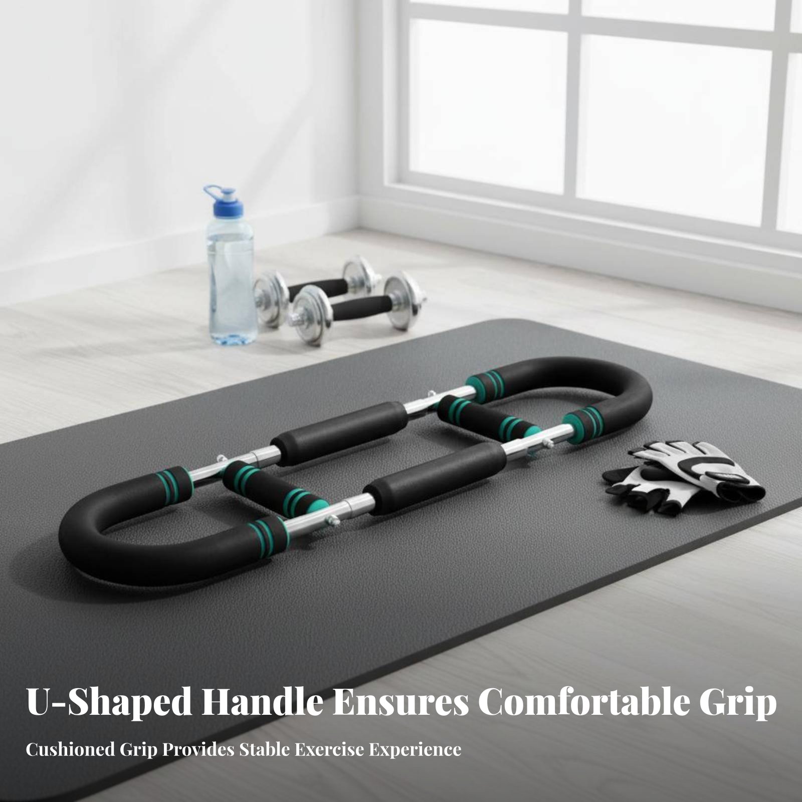 Curved Spring Bar - U-Shaped Coil Bar Comfortable Foam Grips