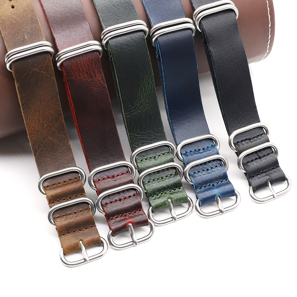 Suede Strap Watch - Genuine Leather Watch Band 18mm 20mm