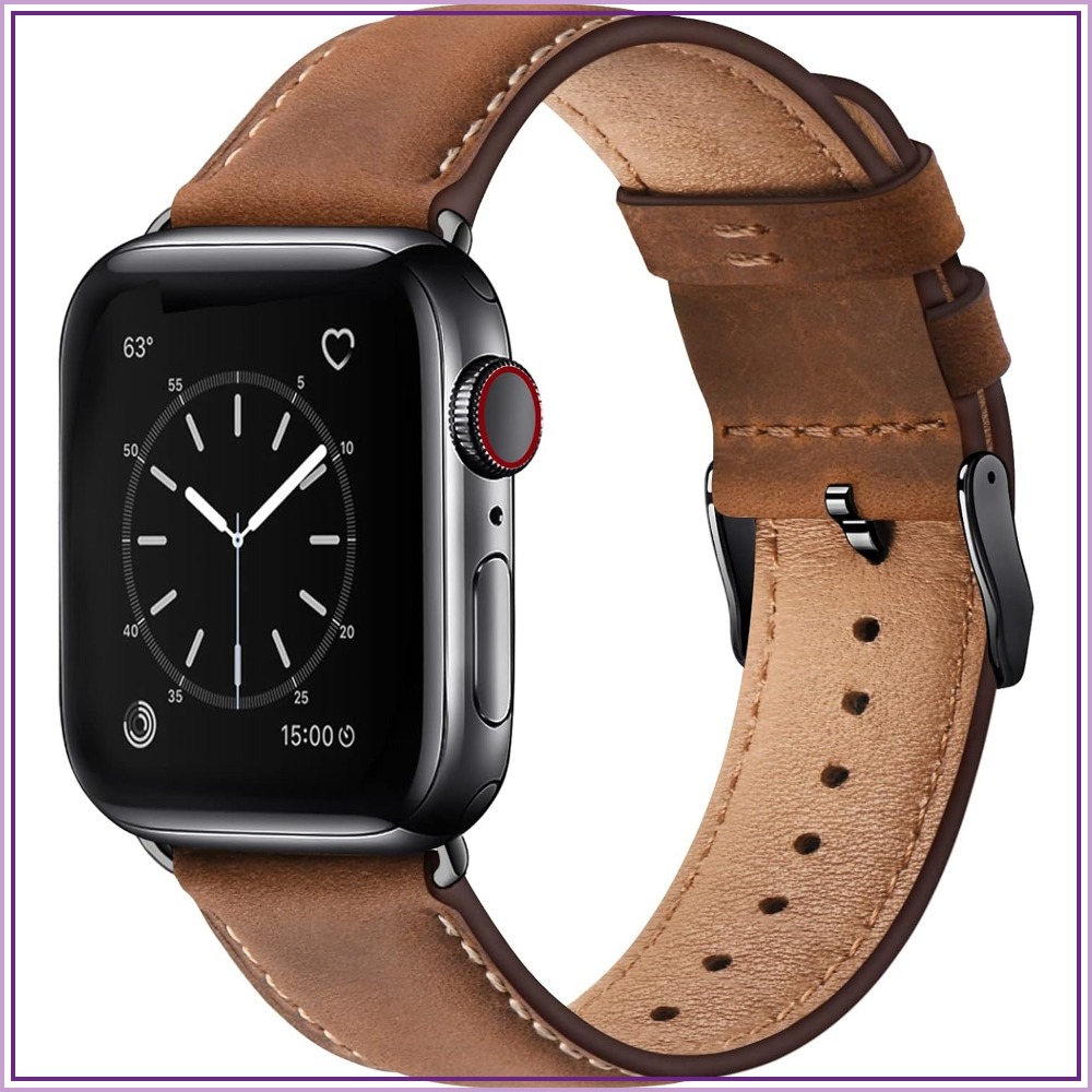 Leather Watch Band Men - Top Grain Leather Band Compatible with