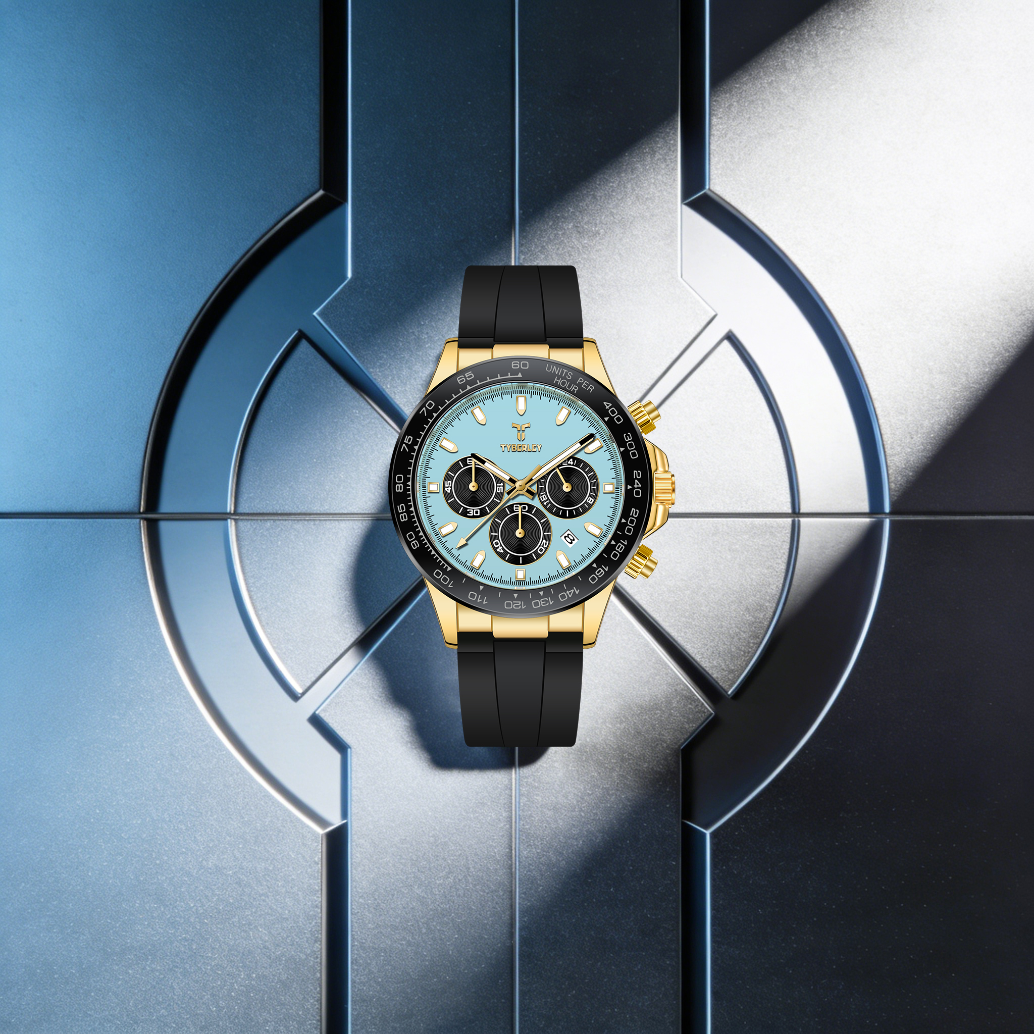 Rubber Strap Diver - TYBERLEY Sophisticated Elegance Men's Quartz Watch