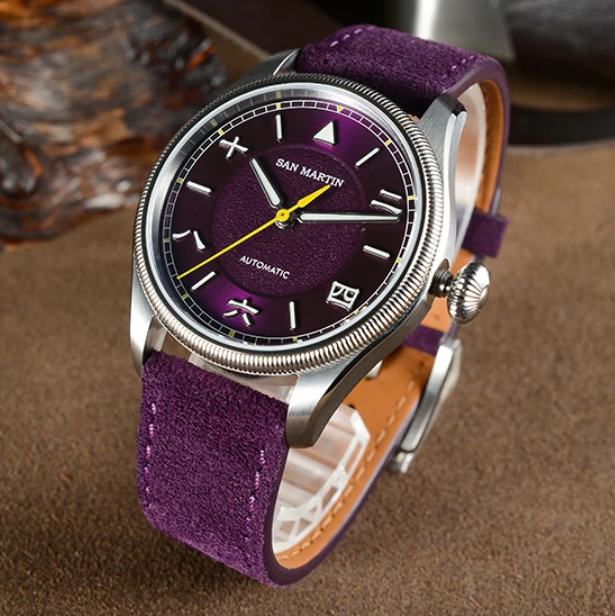 San Martin Men Automatic Watch - Leather Strap Quick Release review and price