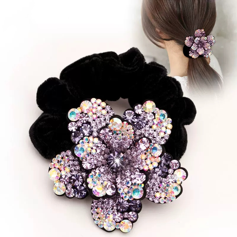 Women Rhinestone Scrunchies Ve - Silicone Band Women review and price