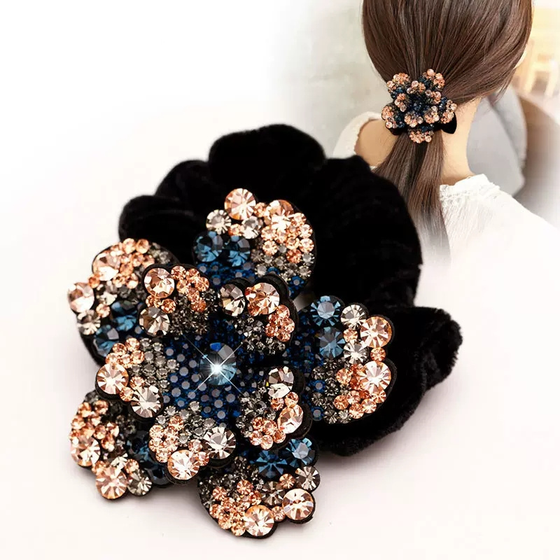 Women Rhinestone Scrunchies Ve - Silicone Band Women review and price