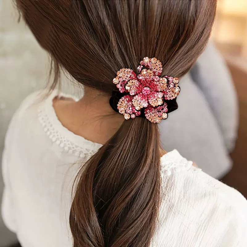Women Rhinestone Scrunchies Ve - Silicone Band Women review and price