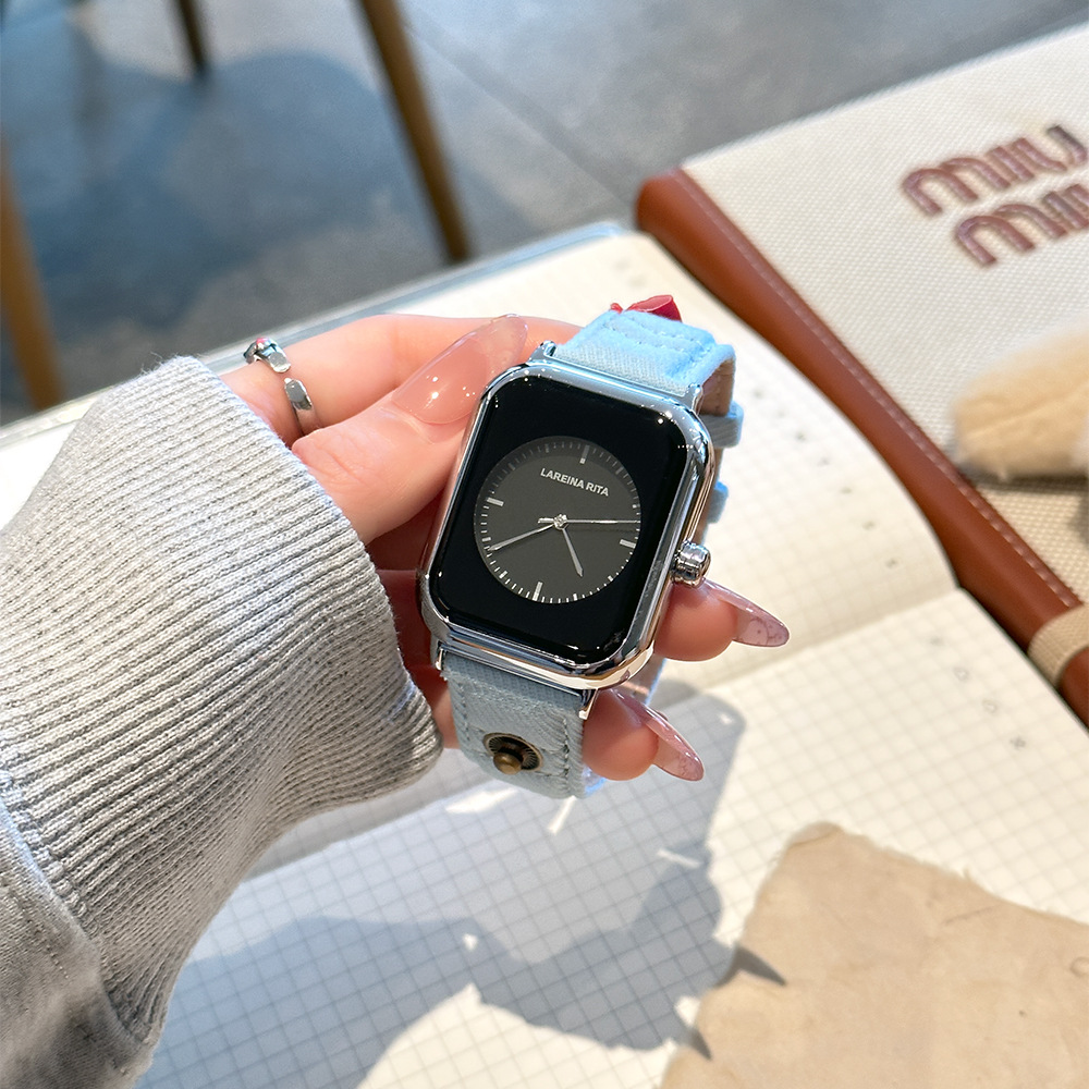 New Stylish Square Watch With  - Canvas Strap Watch review and price