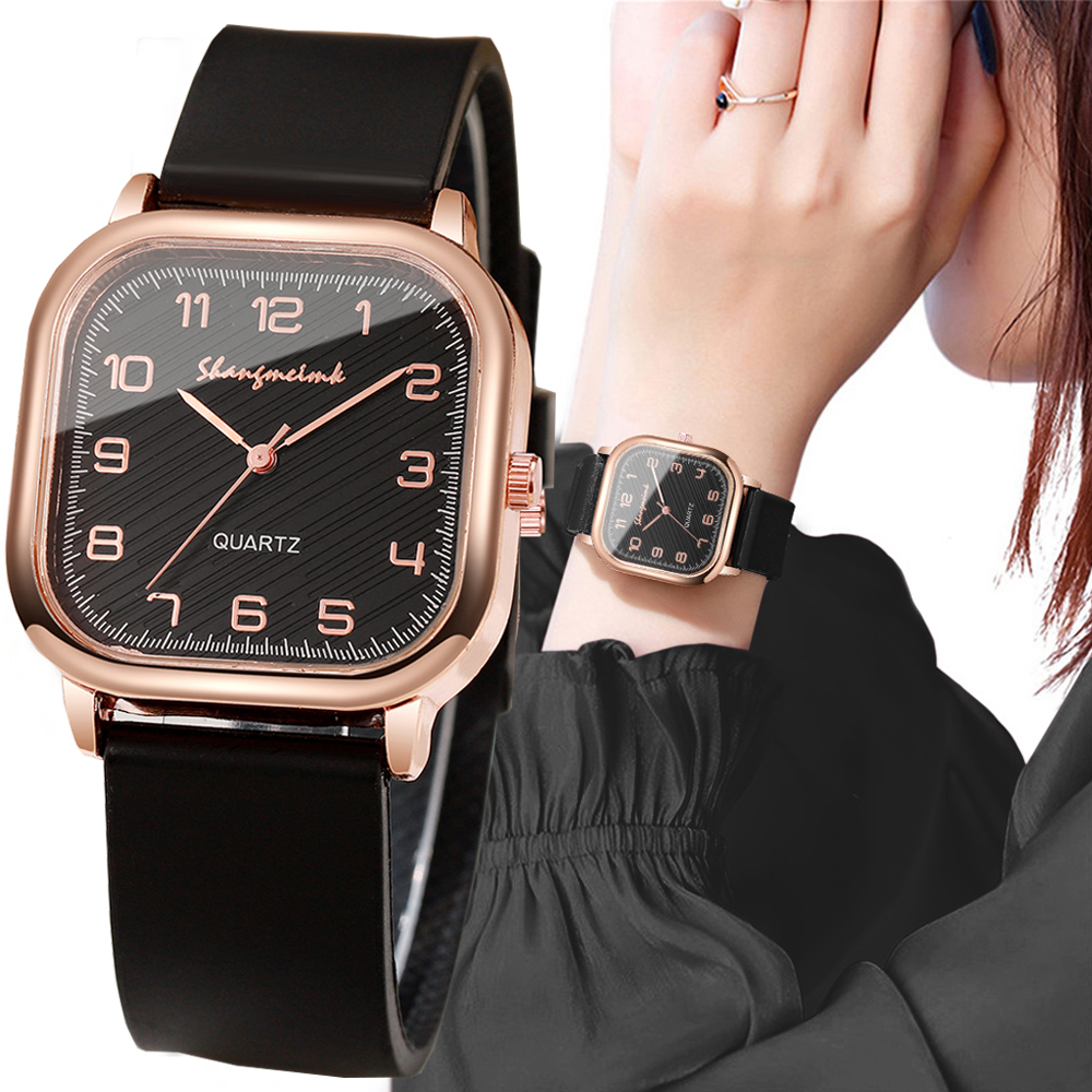 Fashion Square Women Watches C - Silicone Band Women review and price