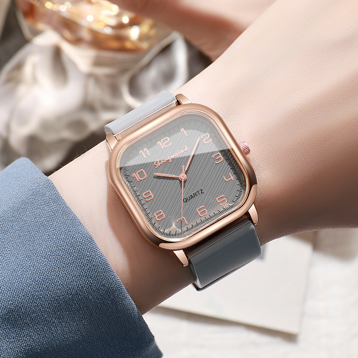 Fashion Square Women Watches C - Silicone Band Women review and price
