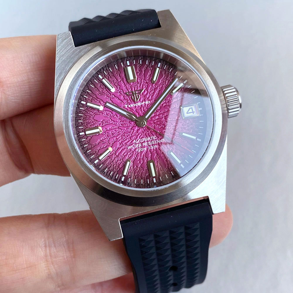 New 38mm Mechanical Watch Men  - Rubber Strap Diver review and price