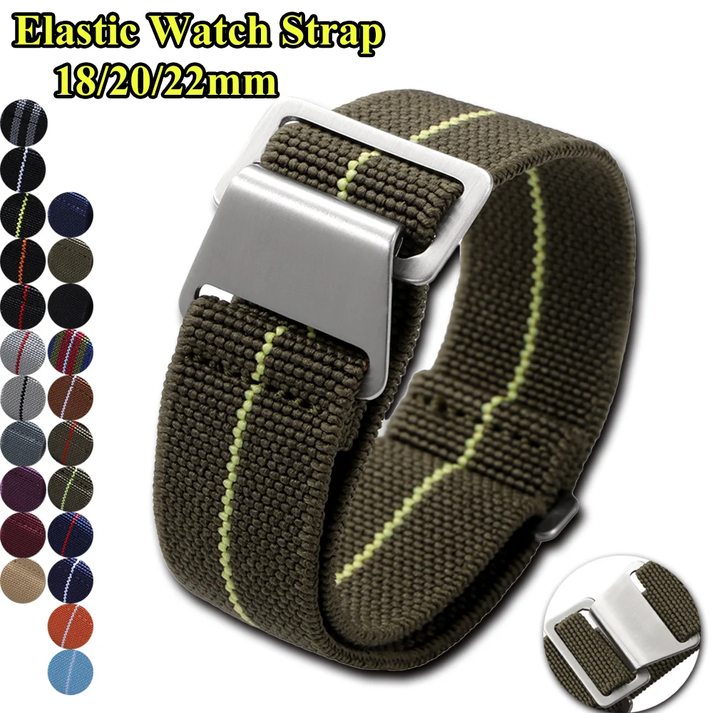 Elastic Watch Strap 18mm 20mm  - Parachute Strap Elastic review and price