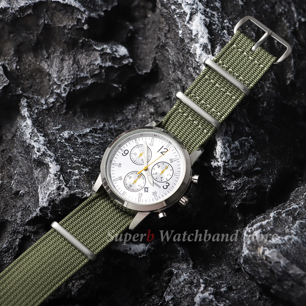 18mm 19mm 20mm 22mm New Ribbed - Nato Strap Nylon review and price