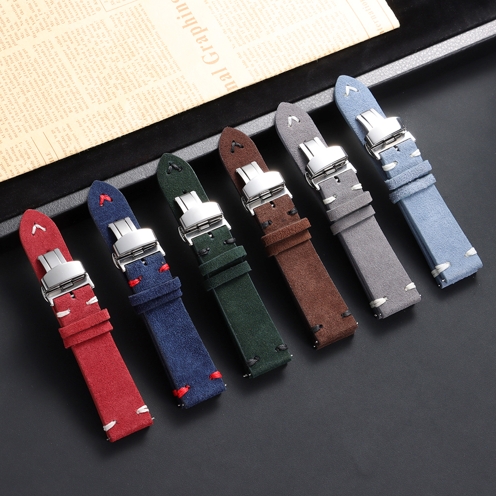 Suede Leather Watch Strap 18mm - Suede Strap Watch review and price