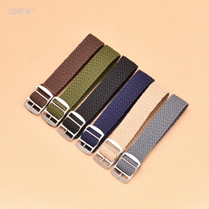 20mm 22mm Black Navy solid col - Perlon Strap Woven review and price
