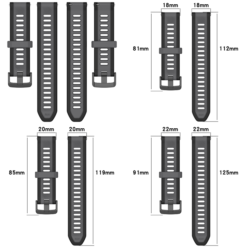 22mm 20mm 18mm Texture Silicon - Silicone Watch Band 22Mm review and price