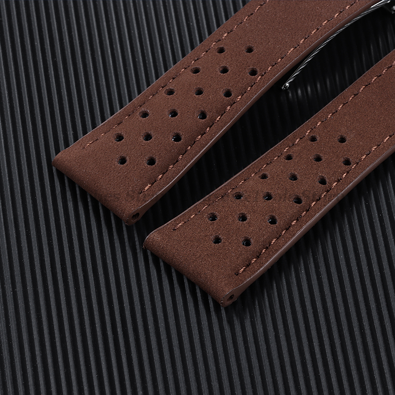 Genuine Cow Leather Watch Stra - Suede Strap Watch review and price