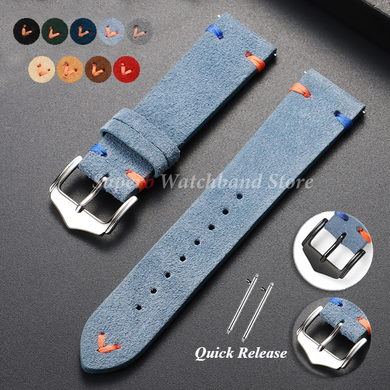 Suede Leather Watch Strap 18mm - Suede Strap Watch review and price