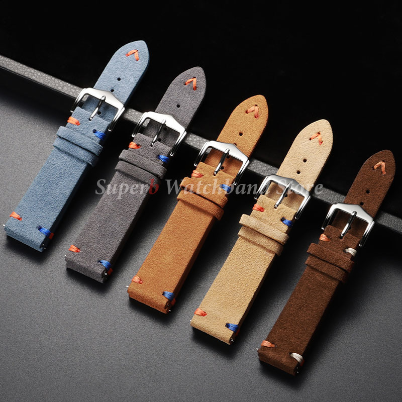 Suede Leather Watch Strap 18mm - Suede Strap Watch review and price