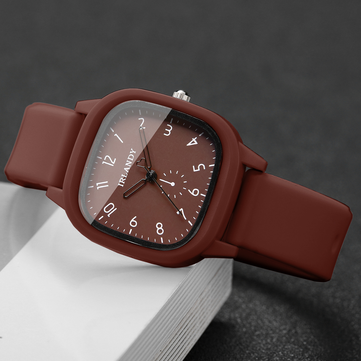2PCS/Set Fashion Square Arabic - Silicone Band Women review and price