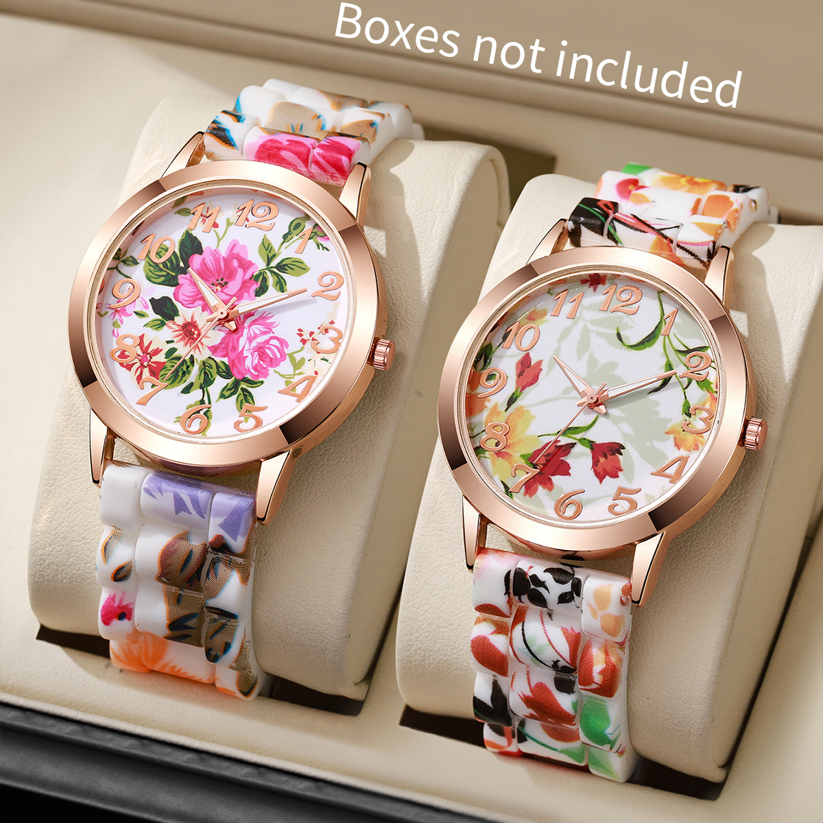 2/3/4/5PCS Fashion Flowers Pri - Silicone Band Women review and price
