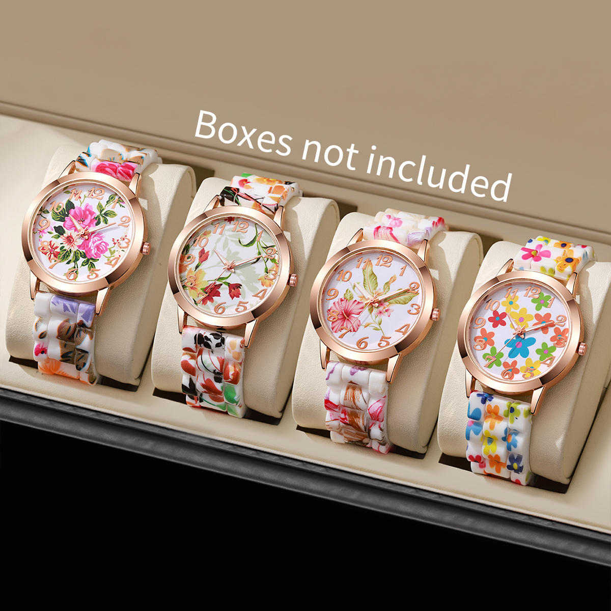 2/3/4/5PCS Fashion Flowers Pri - Silicone Band Women review and price