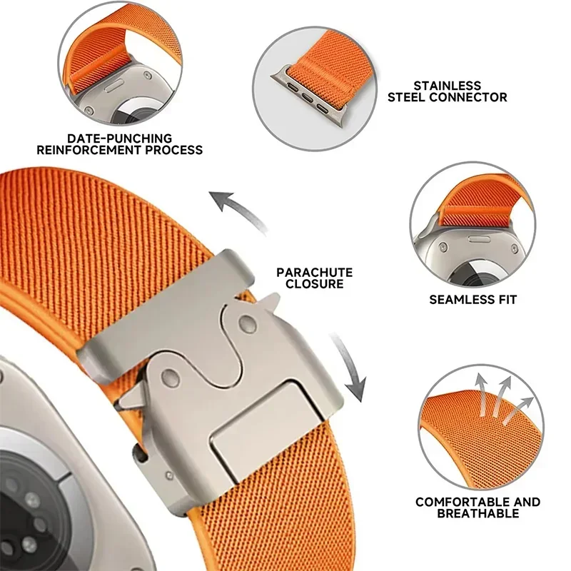 Nylon Strap for Apple Watch ba - Parachute Strap Elastic review and price