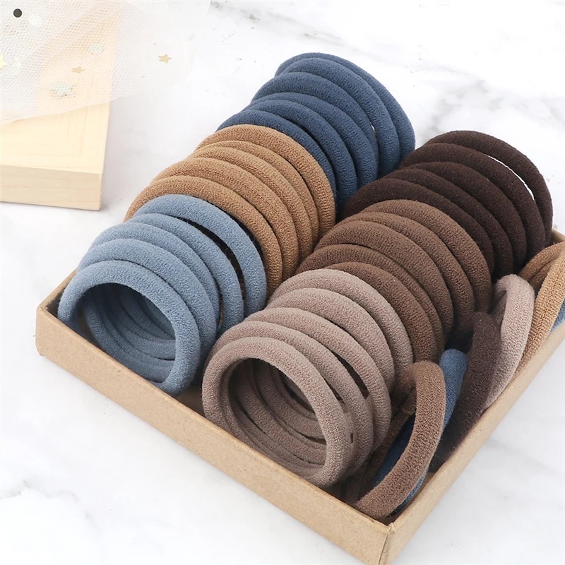 50PCS/Set Women Girls Basic Ha - Silicone Band Women review and price