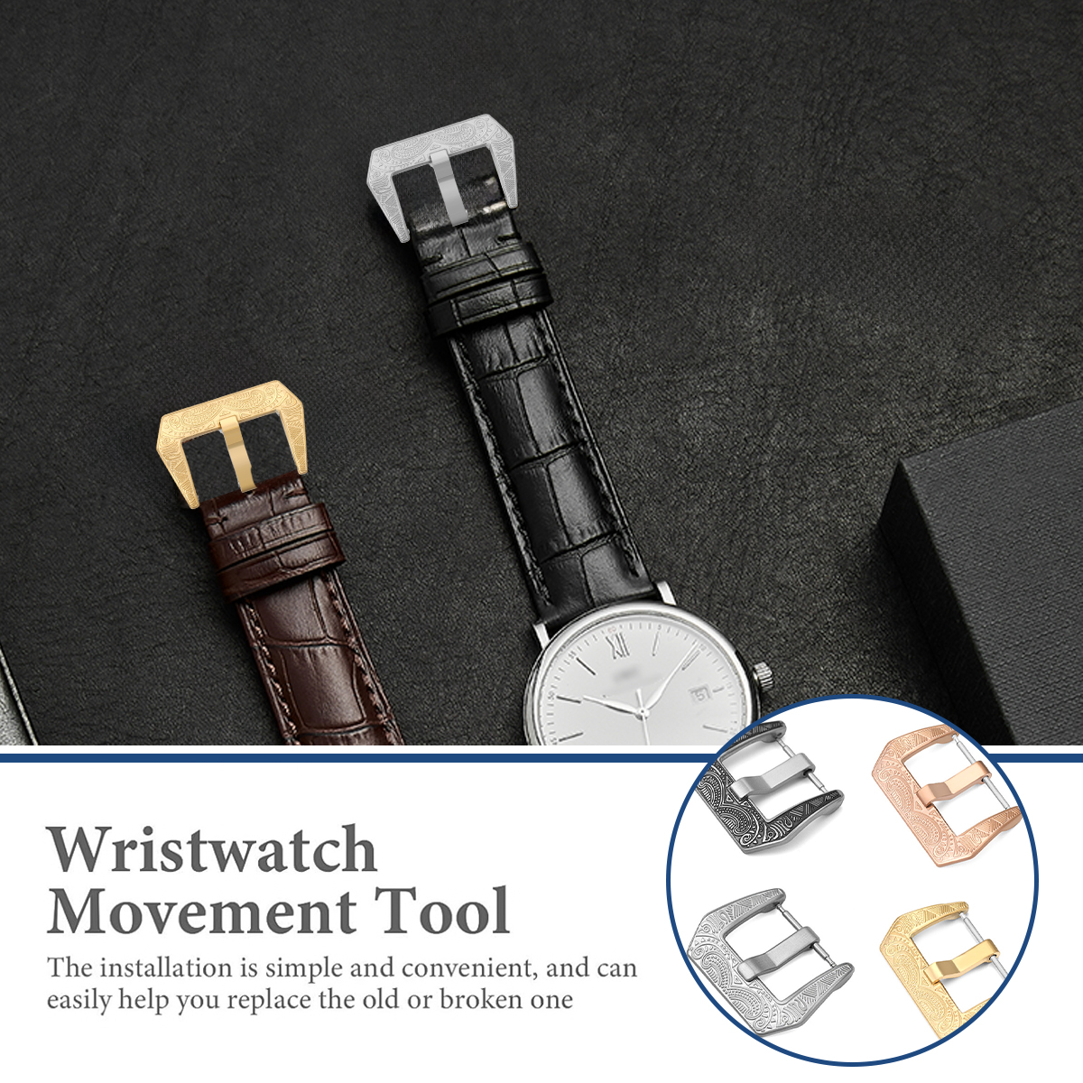 18mm 20mm 22mm Vintage Metal W - Leather Watch Band Men review and price