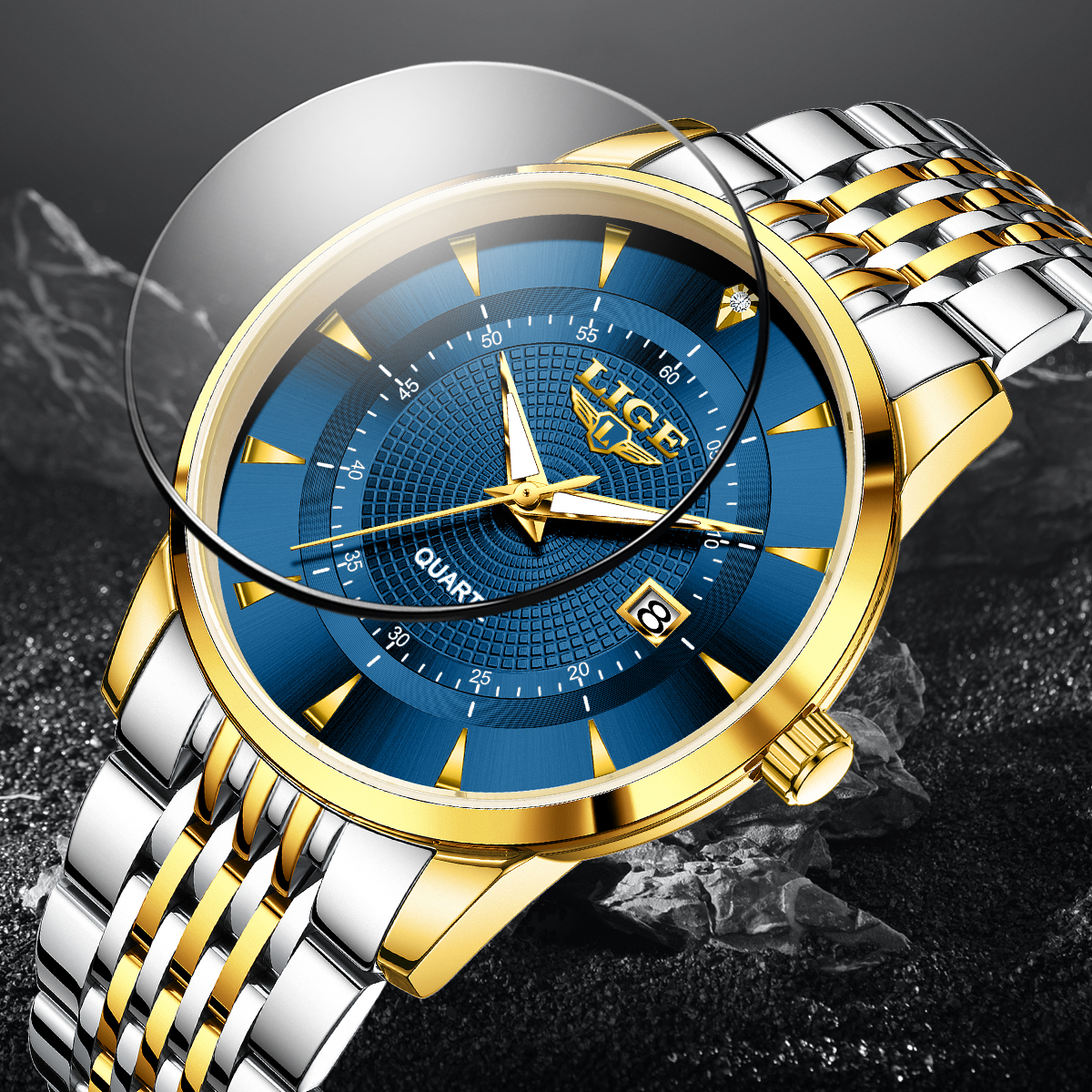 LIGE New 2026 Luxury Man Watch - Stainless Bracelet Diver review and price