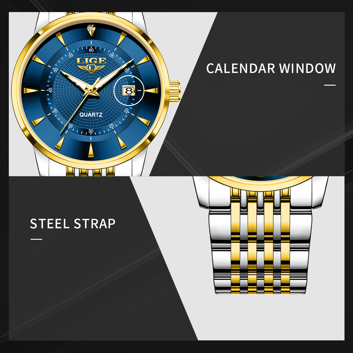 LIGE New 2026 Luxury Man Watch - Stainless Bracelet Diver review and price