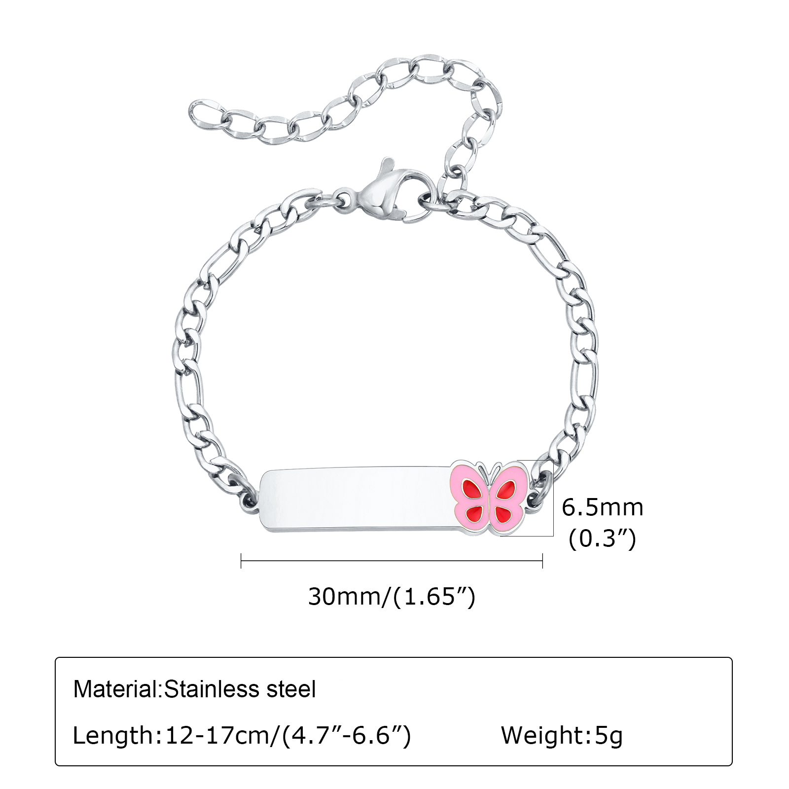 Vnox Personalized Baptism Gift - Butterfly Clasp Deployant review and price