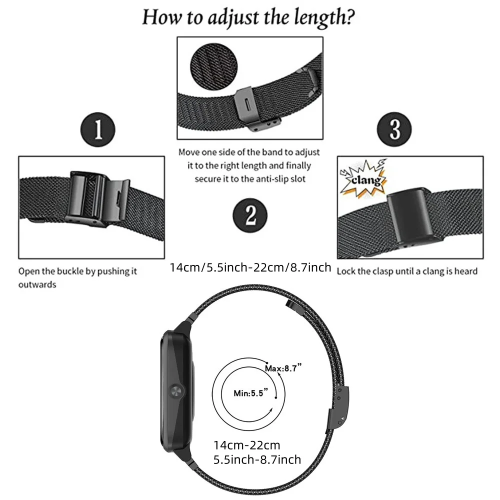 Metal Bands for Honor Watch 4  - Mesh Strap Metal review and price