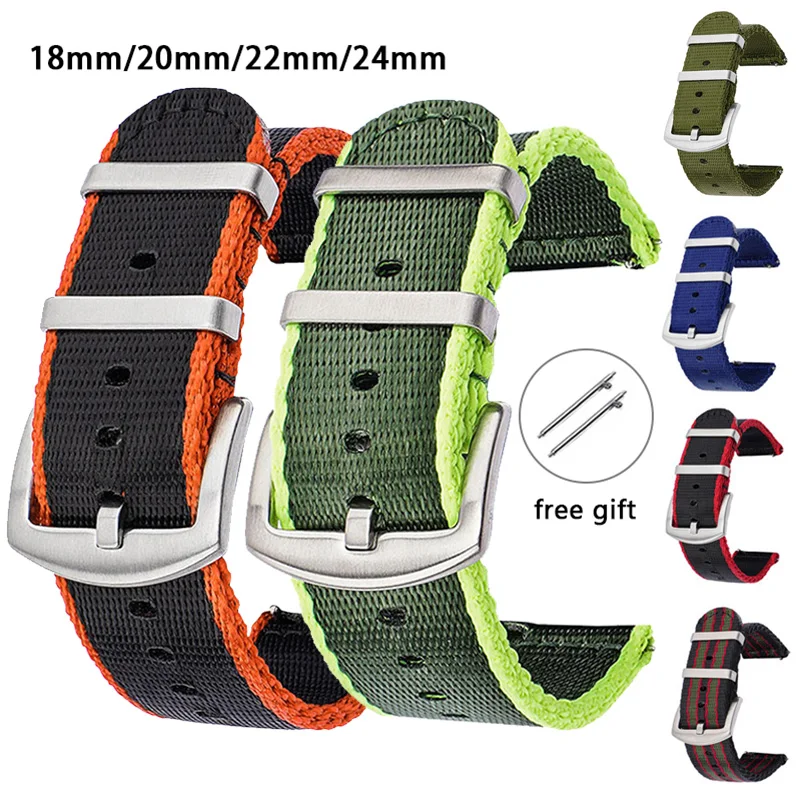 18/20/22/24mm Nylon Strap Men  - Canvas Strap Watch review and price
