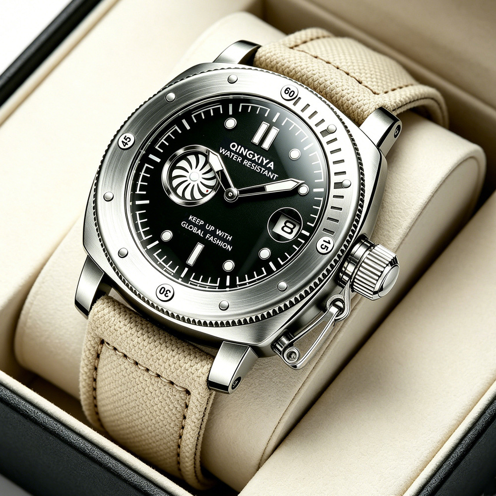 Cool Creative Khaki Canvas Str - Canvas Strap Watch review and price