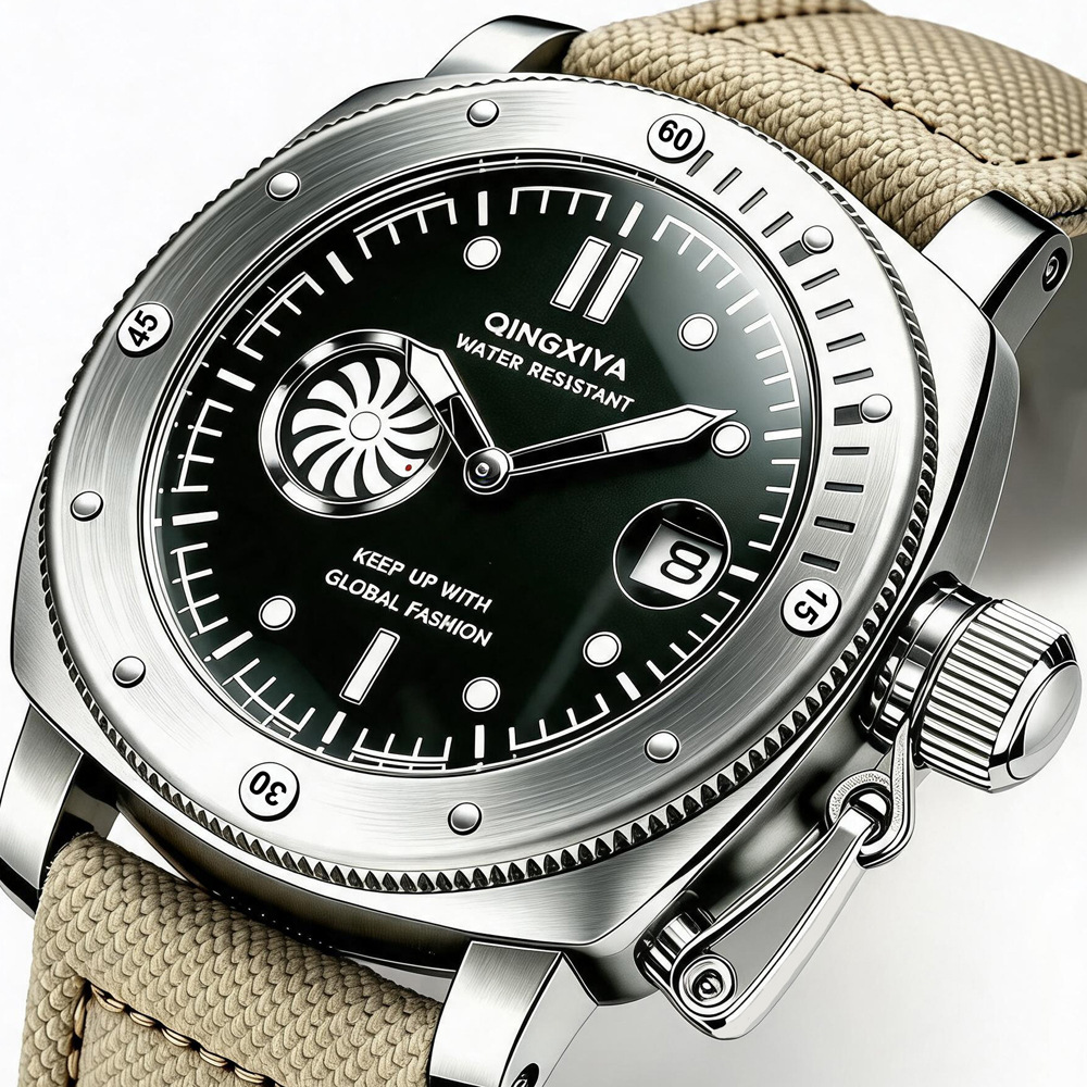 Cool Creative Khaki Canvas Str - Canvas Strap Watch review and price