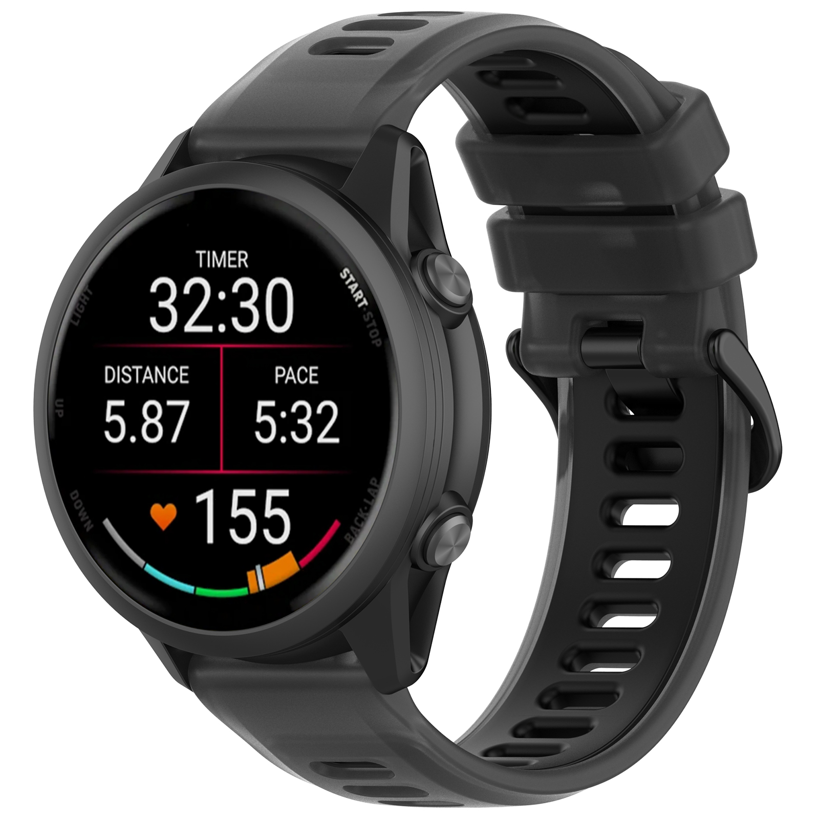 22mm 20mm Transparent Two-Tone - Silicone Watch Band 22Mm review and price