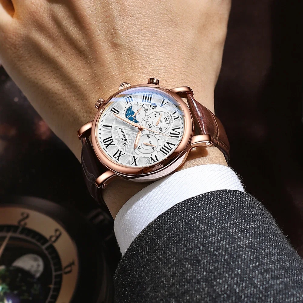 CHENXI 973 Men Quartz Watch Fa - Leather Watch Band Men review and price
