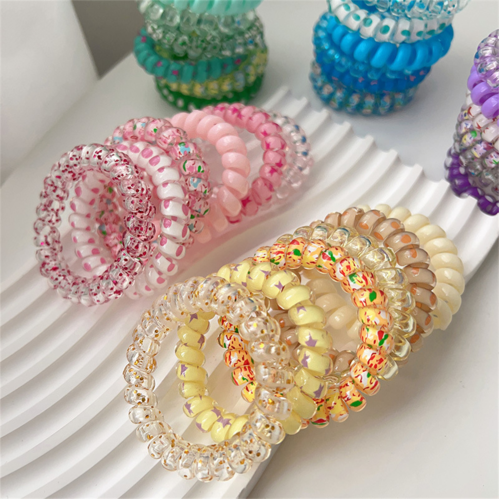 6pcs Sweet Cute Colorful Spira - Silicone Band Women review and price