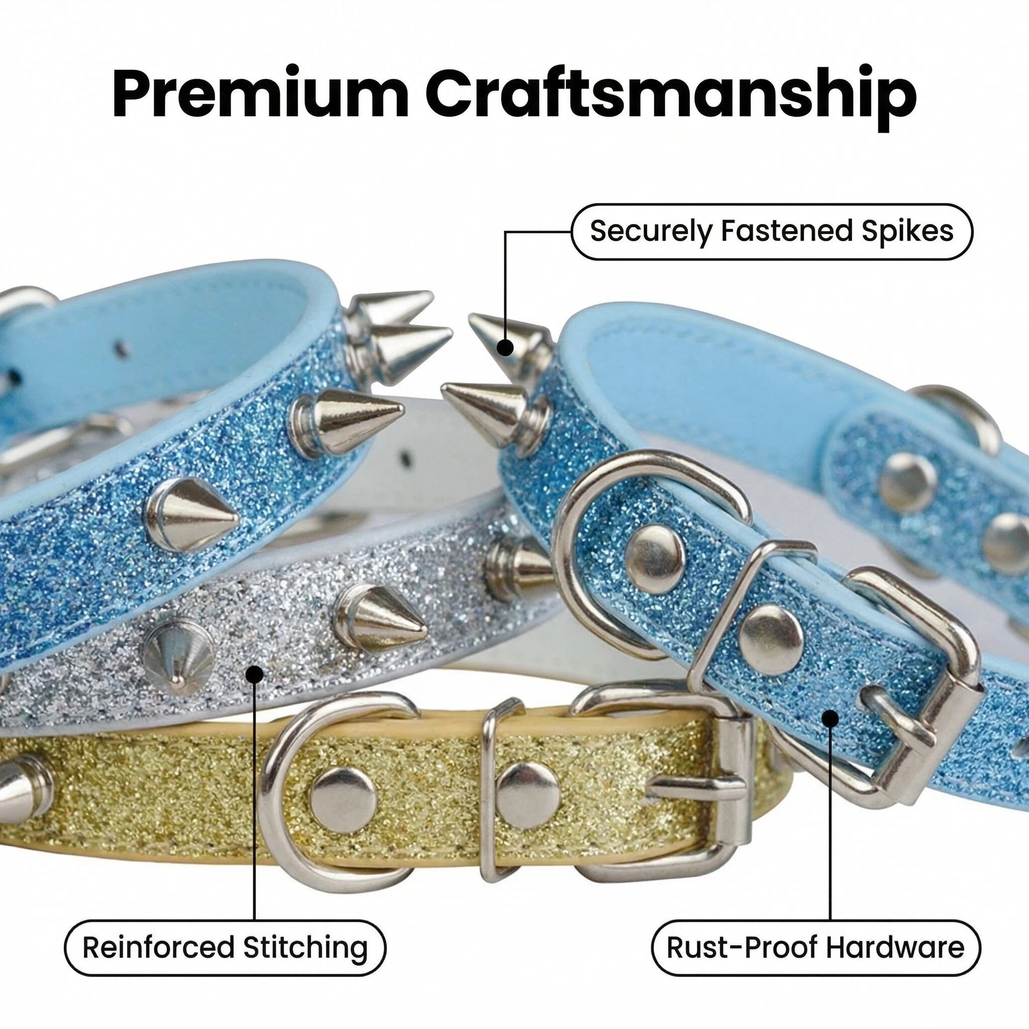 Punk Style Rivet Pet Collar Le - Leather Strap Quick Release review and price