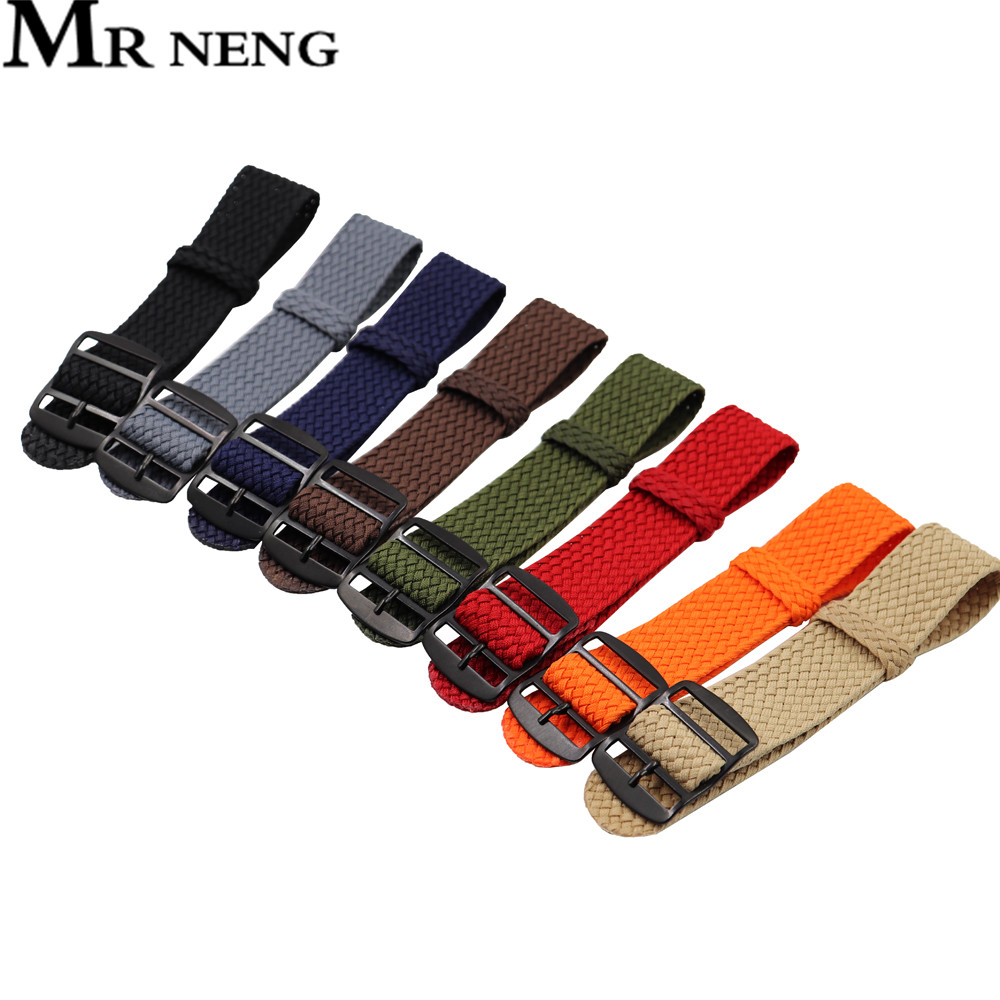 18mm 20mm 22mm Solid color For - Perlon Strap Woven review and price