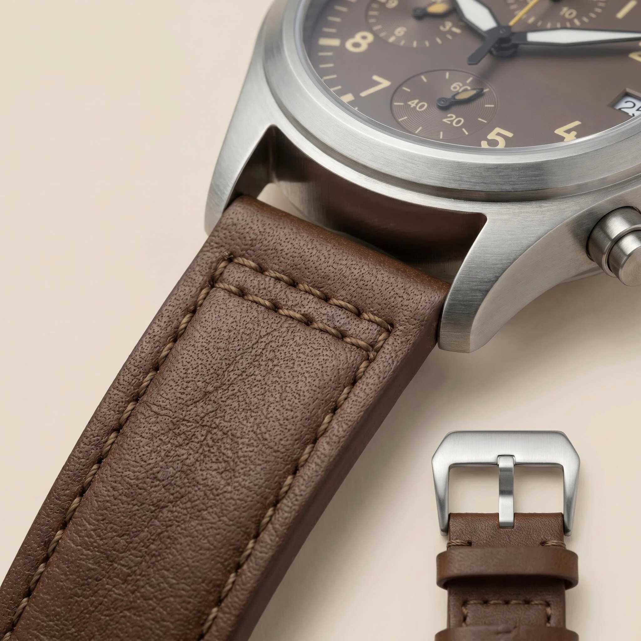 Men's 38mm Steel Dive Vintage  - Leather Watch Band Men review and price
