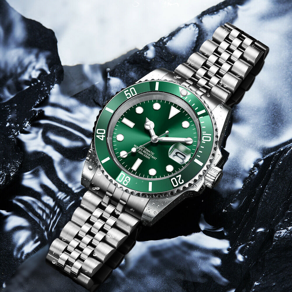 DIY Logo 40MM Dive Watch NH35  - Stainless Bracelet Diver review and price